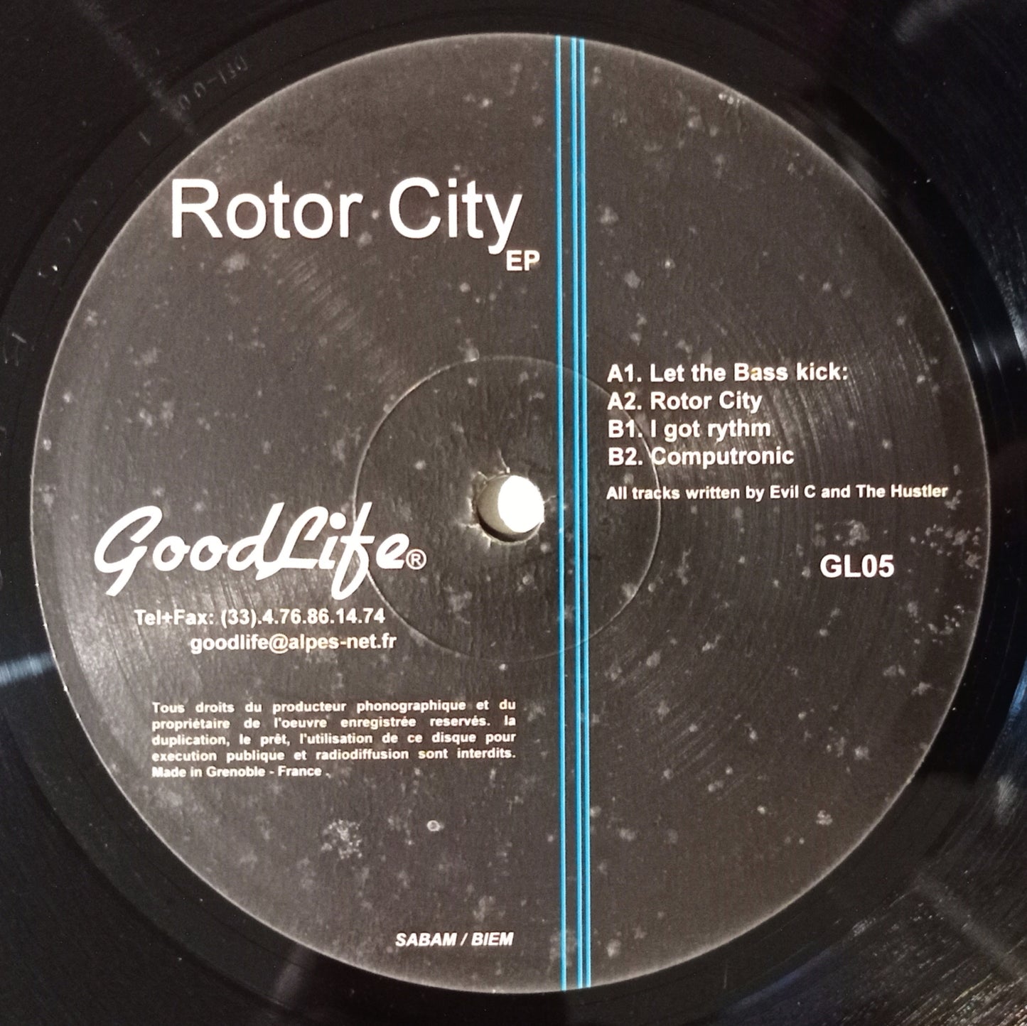 Evil C And The Hustler - Rotor City EP (Vynil 12" - Importado França - USADO)