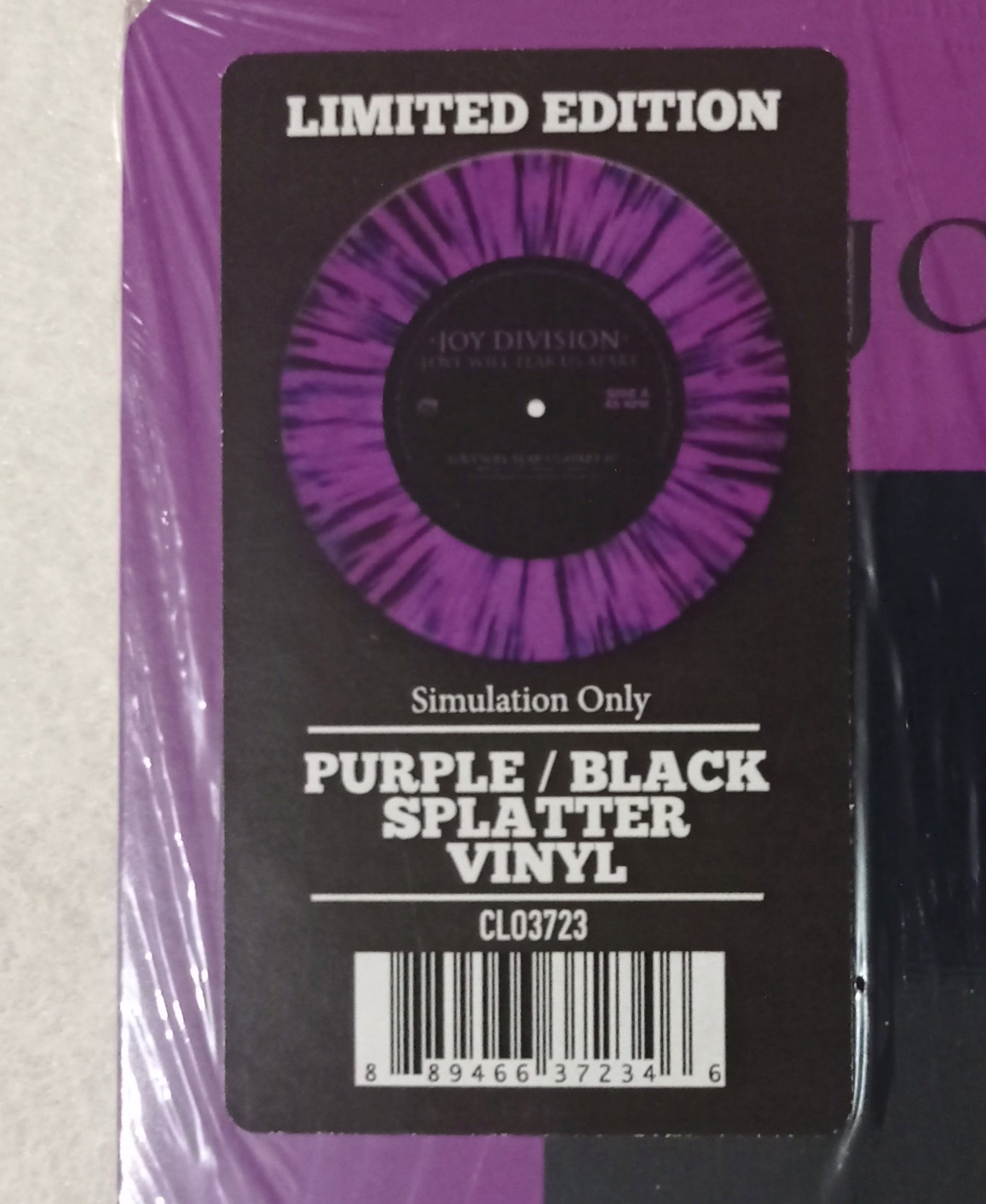 Joy Division - Love Will Tear Us Apart (Splatter Vinyl 7" Purple/Black - Importado Canadá - NOVO)