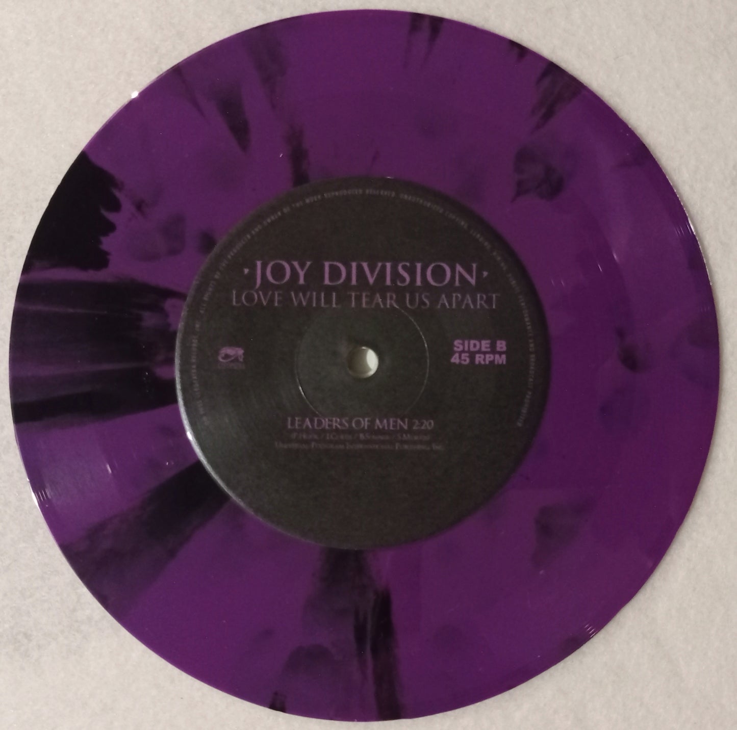 Joy Division - Love Will Tear Us Apart (Splatter Vinyl 7" Purple/Black - Importado Canadá - NOVO)