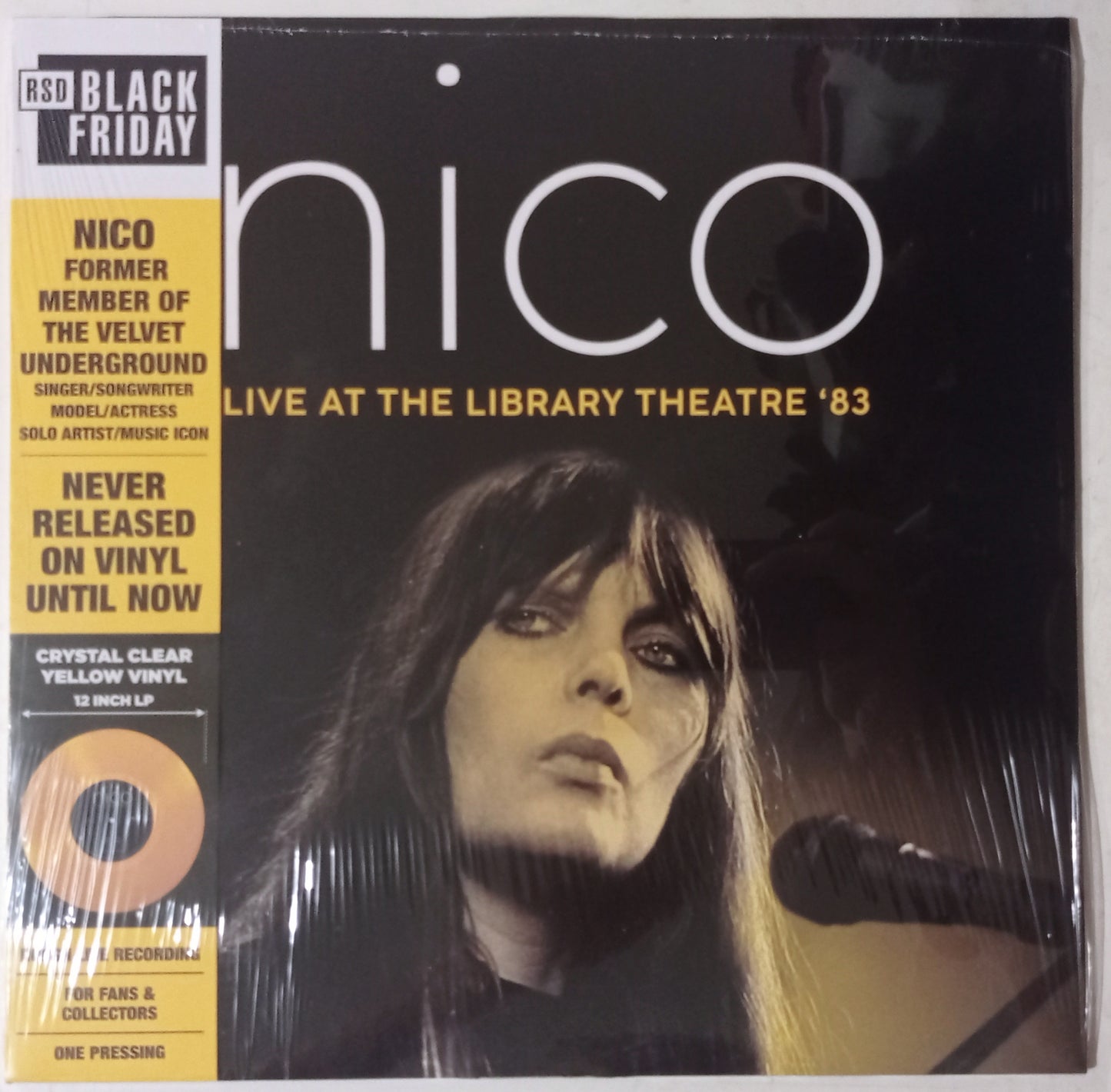 Nico - Live At The Library Theatre '83 (LP Translúcido Amarelo - Importado União Européia - LACRADO)