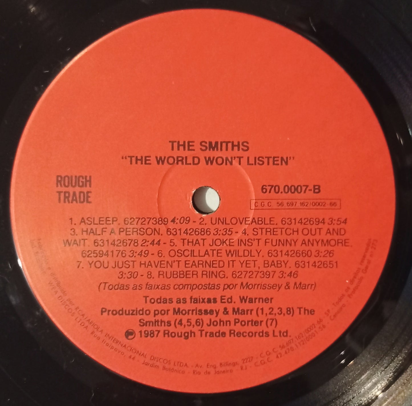 The Smiths - The World Won't Listen (LP - Nacional - USADO)