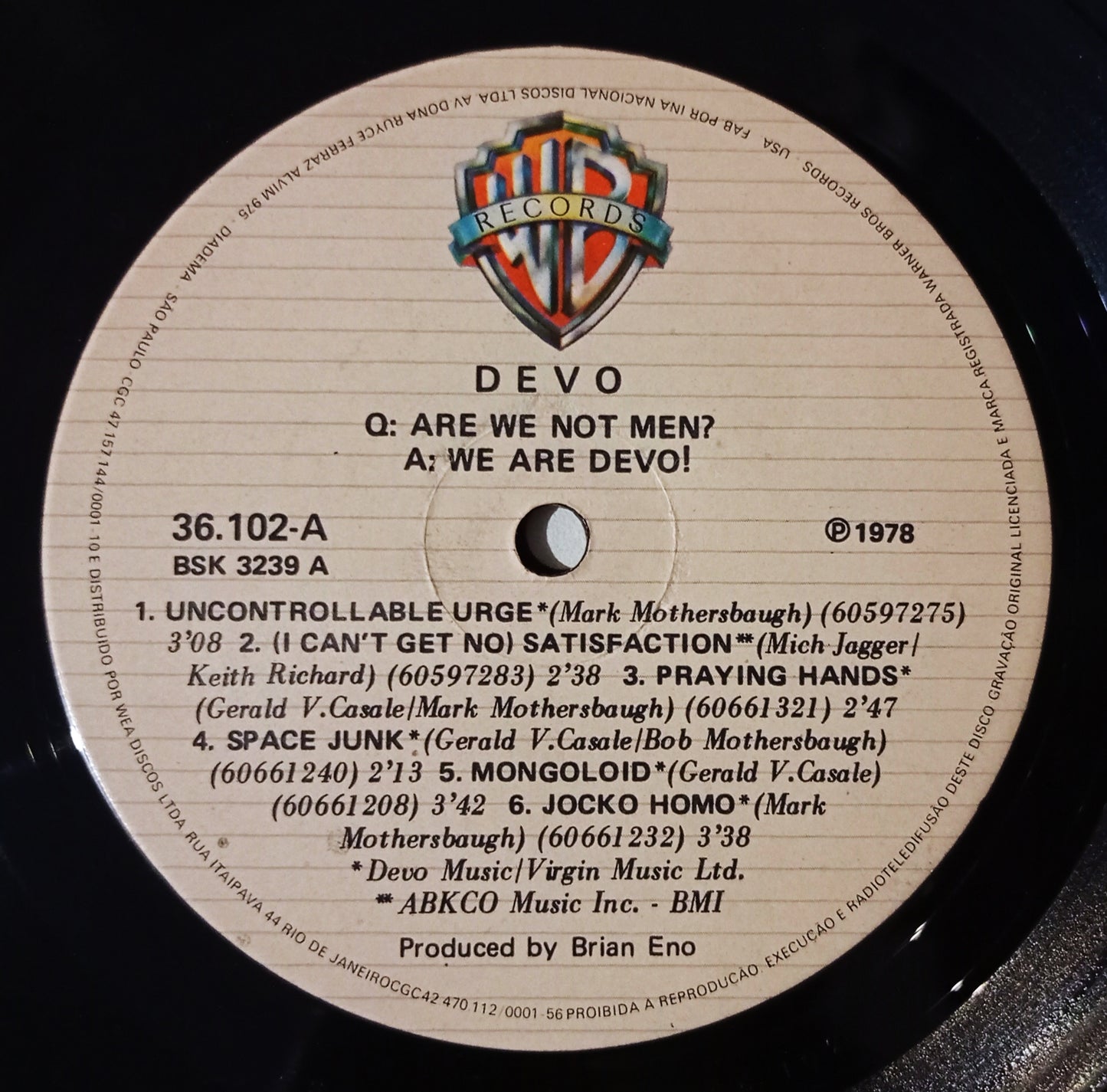 Devo - Q: Are We Not Men? A: We Are Devo! (LP - Nacional - USADO)