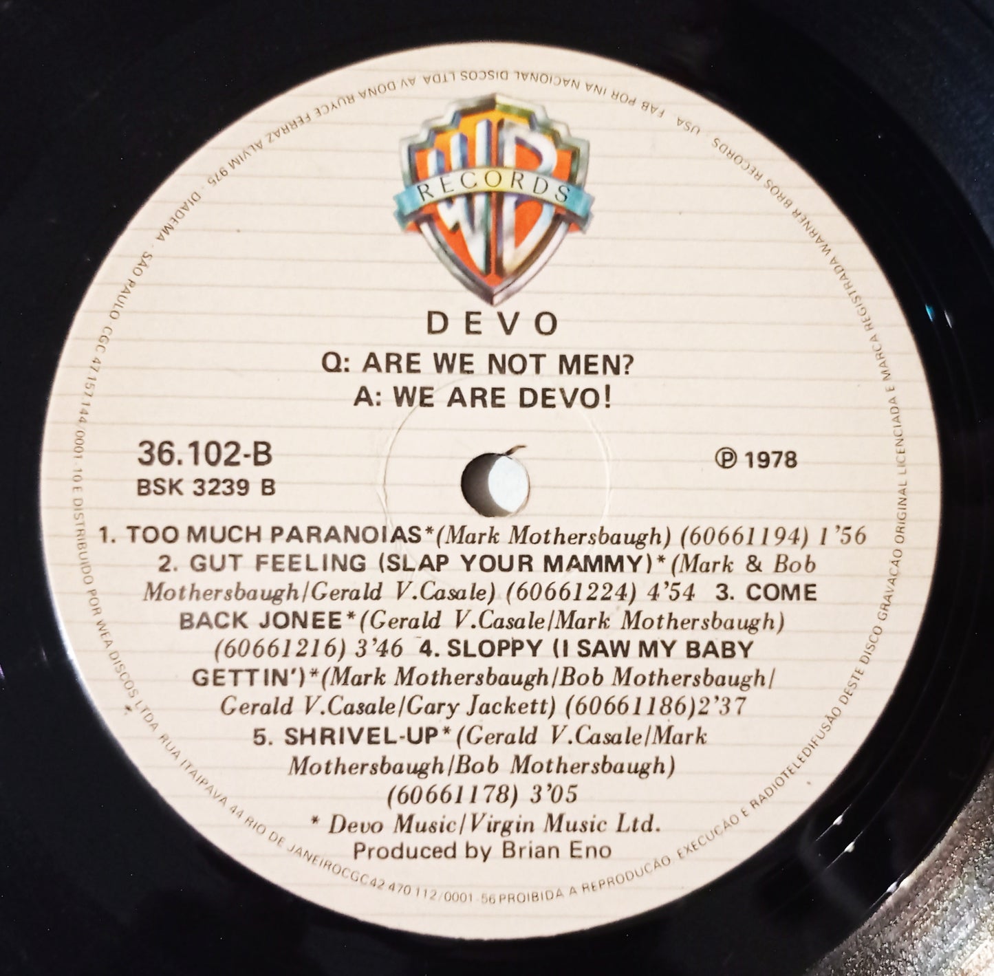 Devo - Q: Are We Not Men? A: We Are Devo! (LP - Nacional - USADO)