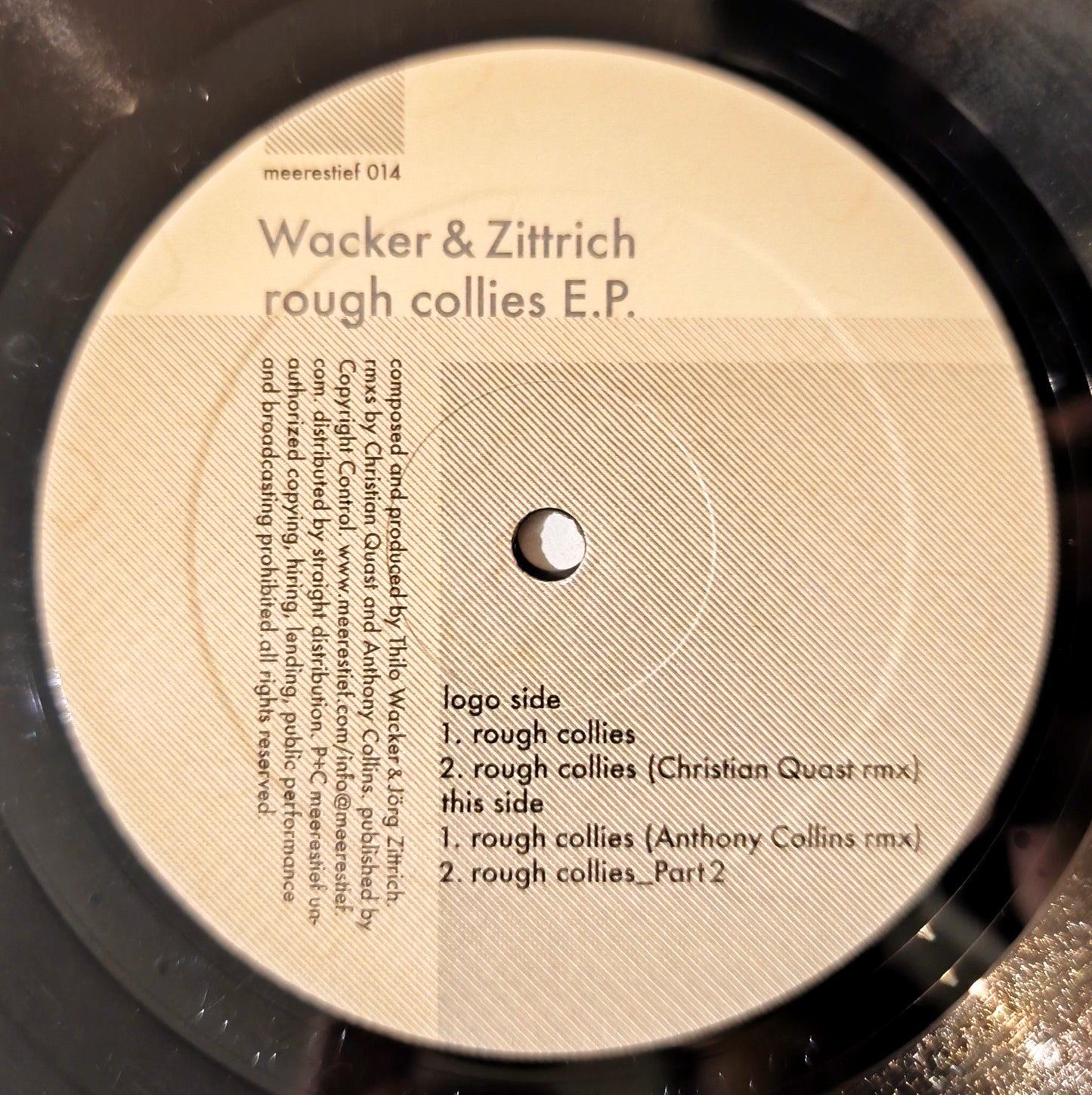 Wacker & Zittrich - Rough Collies EP (Vynil 12" - Importado Alemanha - USADO)