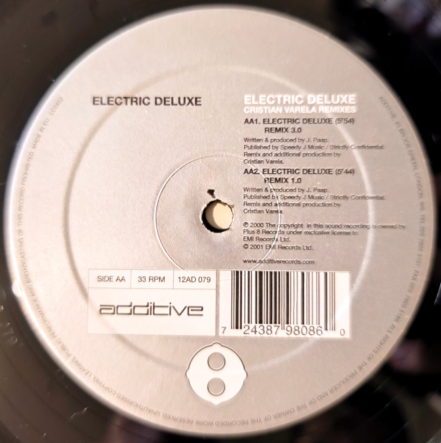 Electric Deluxe - Electric Deluxe (Cristian Varela Remixes) (Vinil 12" - Importado Inglaterra - USADO)