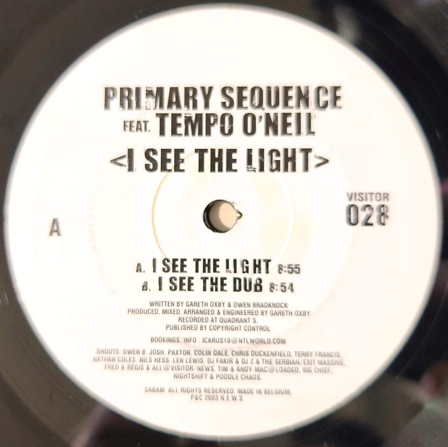 Primary Sequence - I See The Light (Vinil 12" - Importado Bélgica - USADO)